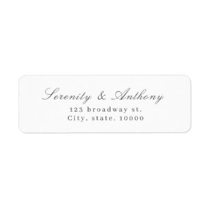 Classic Elegance Script Simple return address