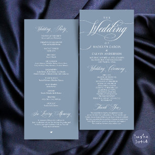 Classic Elegance Wedding Ceremony Order Thank you Programme