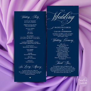 Classic Elegance Wedding Ceremony Order Thank you Programme
