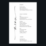 Classic Elegance Wedding Menu Poster<br><div class="desc">This beautiful menu poster is perfect for your next event! Easily edit the menu items and display this beautiful sign at your event! 

See the entire collection for more matching items!</div>