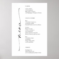 Classic Elegance Wedding Menu