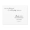 Classic Elegance Wedding Reply Postcard
