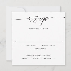 Classic Elegance Wedding RSVP Card