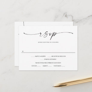 Classic Elegance Wedding RSVP Postcard
