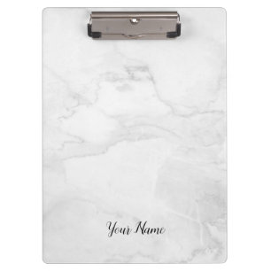Classic Elegance White Marble Clipboard