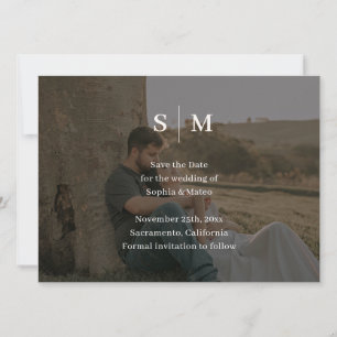 Classic Elegant 2 Photo Wedding Save The Date