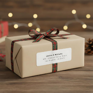 Classic elegant black and white chic return addres