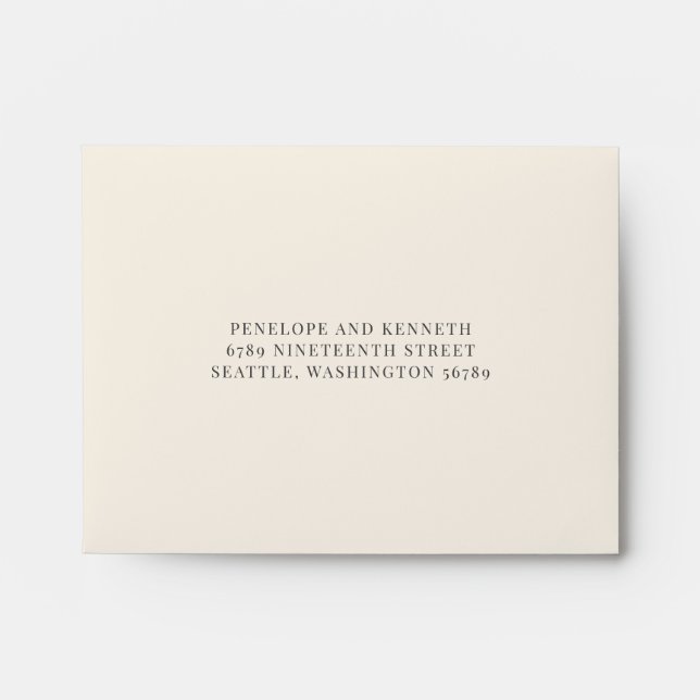 Classic Elegant Black and White RSVP Address Envelope (Front)