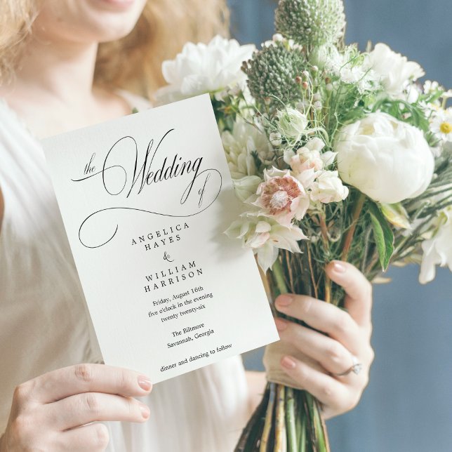 CLASSIC ELEGANT BLACK AND WHITE WEDDING INVITATION (Creator Uploaded)