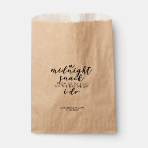 Classic Elegant Black Midnight Snack Wedding Treat Favour Bags