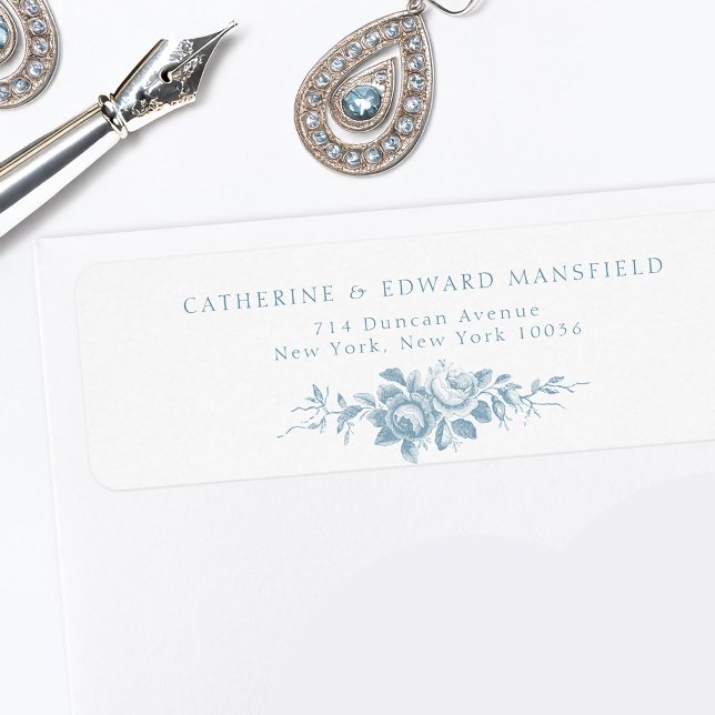 Classic Elegant Blue and White Floral (Creator Uploaded)