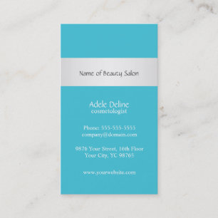 Classic Elegant Blue Cosmetologist Business Card