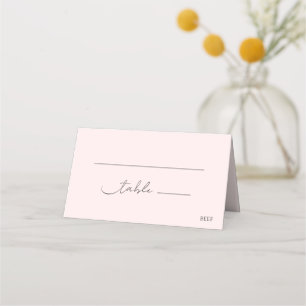 Classic Elegant Blush Pink Chic Wedding Place Card