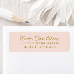 Classic Elegant Blush Pink Gold Calligraphy