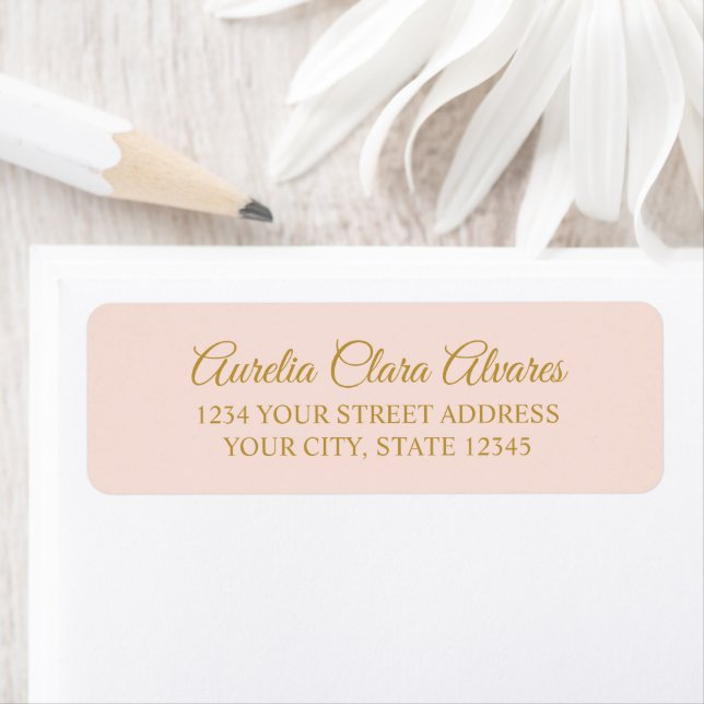 Classic Elegant Blush Pink Gold Calligraphy (Insitu)