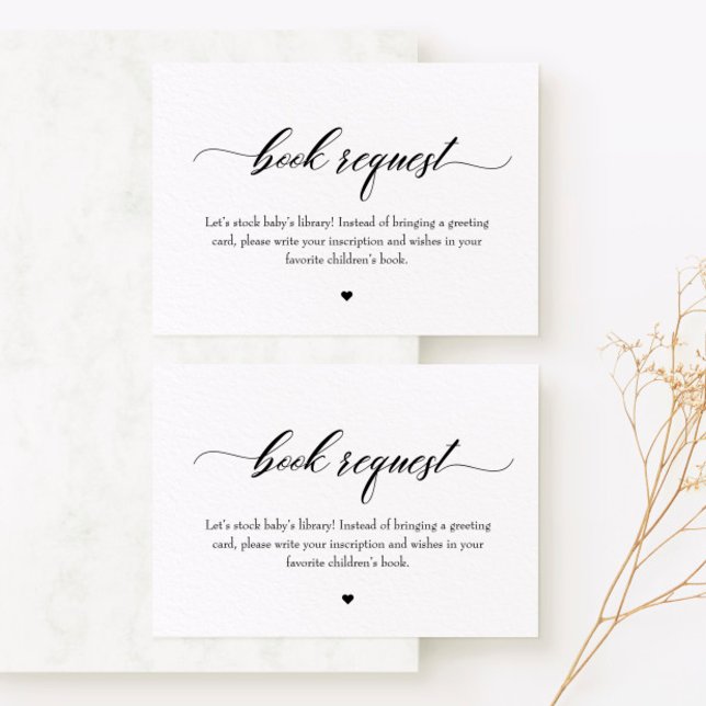 Classic Elegant Book for Baby Request Insert Card (Creator Uploaded)