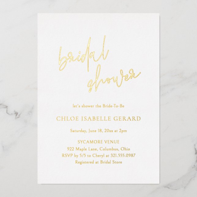 Classic Elegant Bridal Shower (Front)