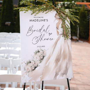 Classic Elegant Bride to be Gown Bridal Shower Poster