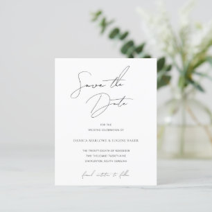 Classic Elegant Budget Wedding Save the Date