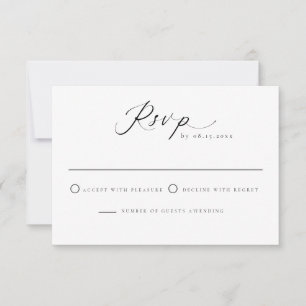 Classic Elegant Calligraphy Script RSVP Card
