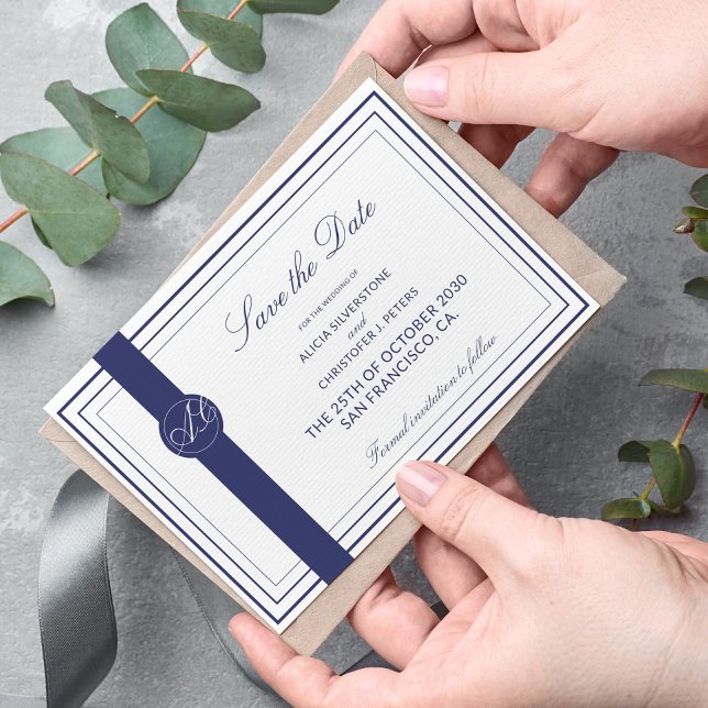 Classic elegant calligraphy wedding save the date (Creator Uploaded)
