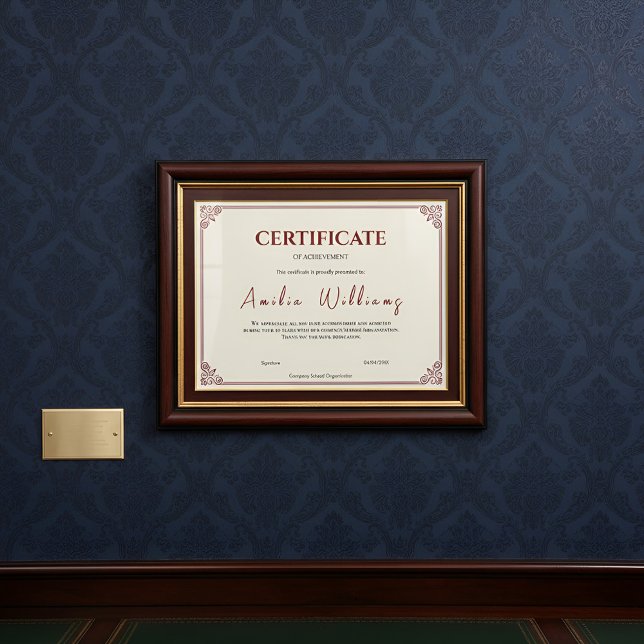 Classic Elegant Certificate of Achievement Vintage (Creator Uploaded)