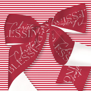 Classic Elegant  Christmas Blessings Holiday Satin Ribbon