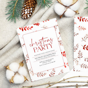 Classic Elegant Christmas Party Invitation