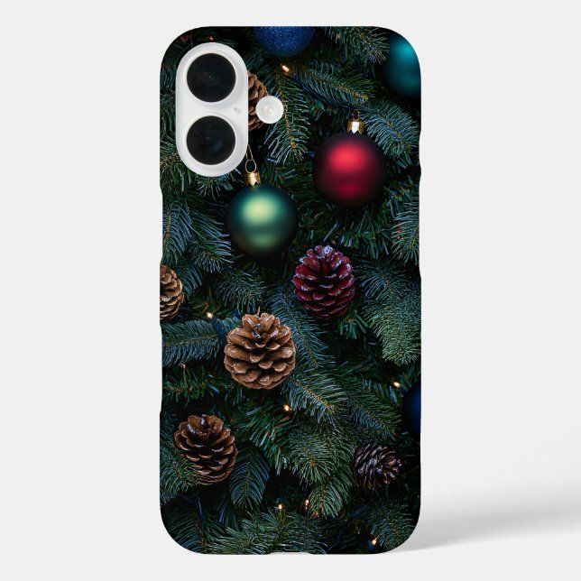 Classic Elegant Christmas Tree Ornaments Case-Mate iPhone Case (Back)