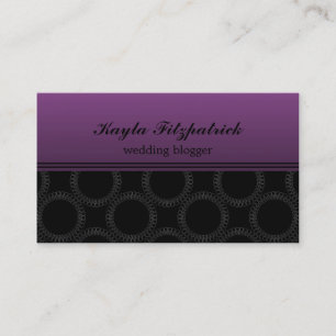 Classic Elegant Circles Business Card, Violet Card