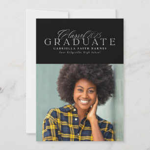 Classic elegant Class of 2025 graduation Announcement
