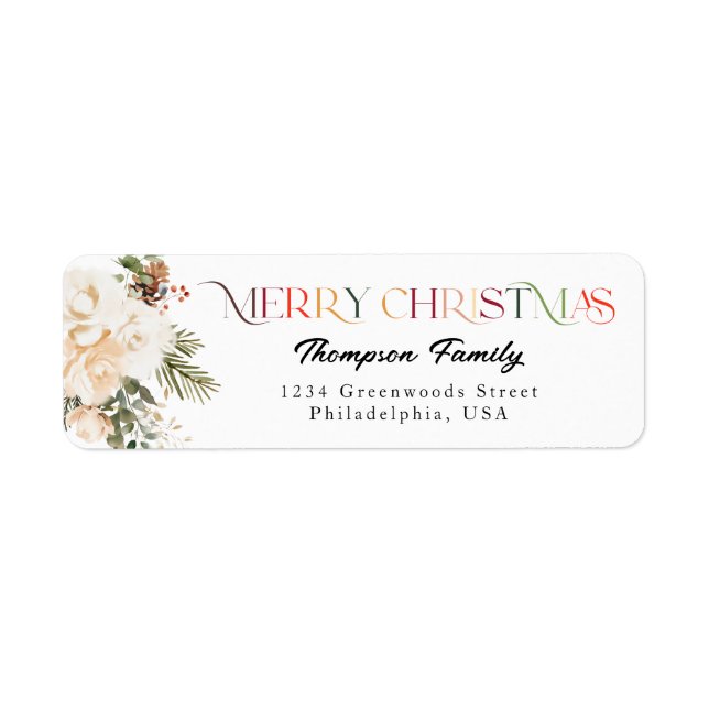 Classic Elegant Colourful Merry Christmas (Front)