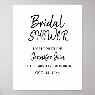 Classic Elegant Copper Wedding Bridal Shower Foam Poster