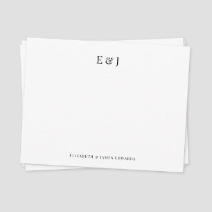 Classic Elegant Couple Initials Personalised Card