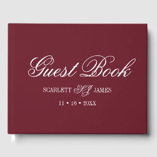 Classic Elegant Couples Wedding Guest Book