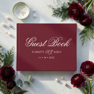 Classic Elegant Couples Wedding Guest Book
