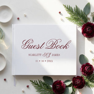 Classic Elegant Couples Wedding Guest Book