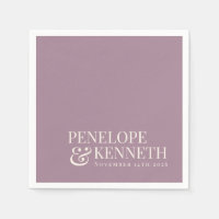 Classic Elegant Dusty Purple Custom Wedding Names