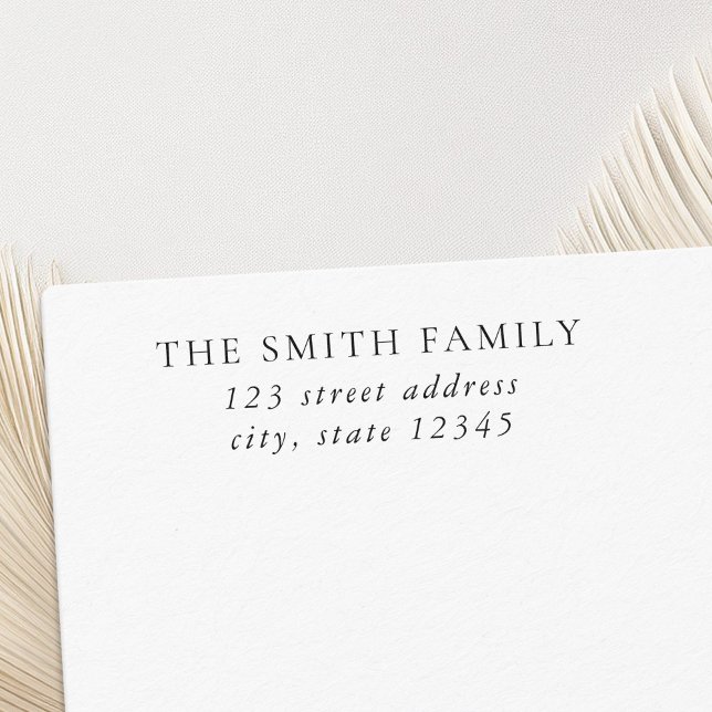 Classic Elegant Family Name Return Address Self-inking Stamp (Creator Uploaded)