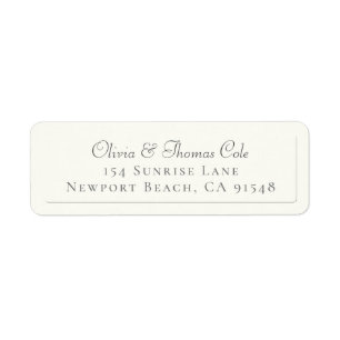 Classic Elegant Faux Embossed Ecru Wedding Return