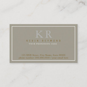 classic & elegant first presentation business card