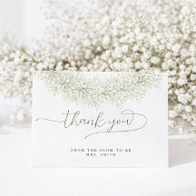 Classic Elegant Floral Bridal Shower Thank You