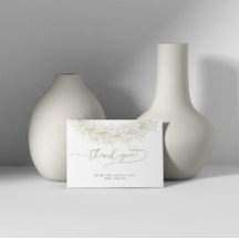 Classic Elegant Floral Bridal Shower Thank You