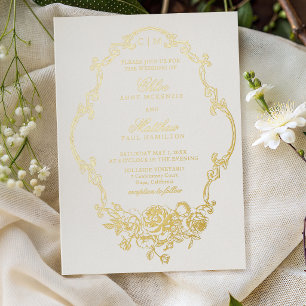 Classic Elegant Floral Frame Wedding