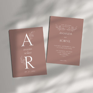 Classic Elegant Floral Wedding Invitation