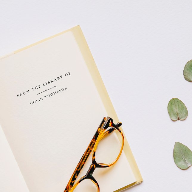 Classic Elegant From The Library Of Custom Name Rubber Stamp (Creator Uploaded)