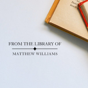 Classic Elegant From The Library Of Custom Name Self-inking Stamp