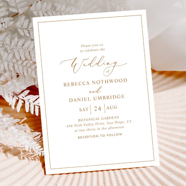 Classic Elegant Gold Wedding Invitation (Creator Uploaded)