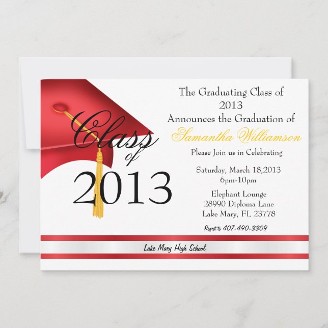 Classic Elegant Graduation Annoucement/Invitation Invitation (Front)