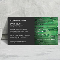 Classic Elegant Grey Green Circuit Computer Repair